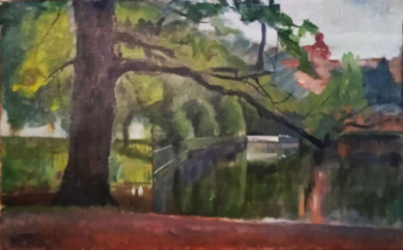 Картина 'Таврический сад' в жанре природа